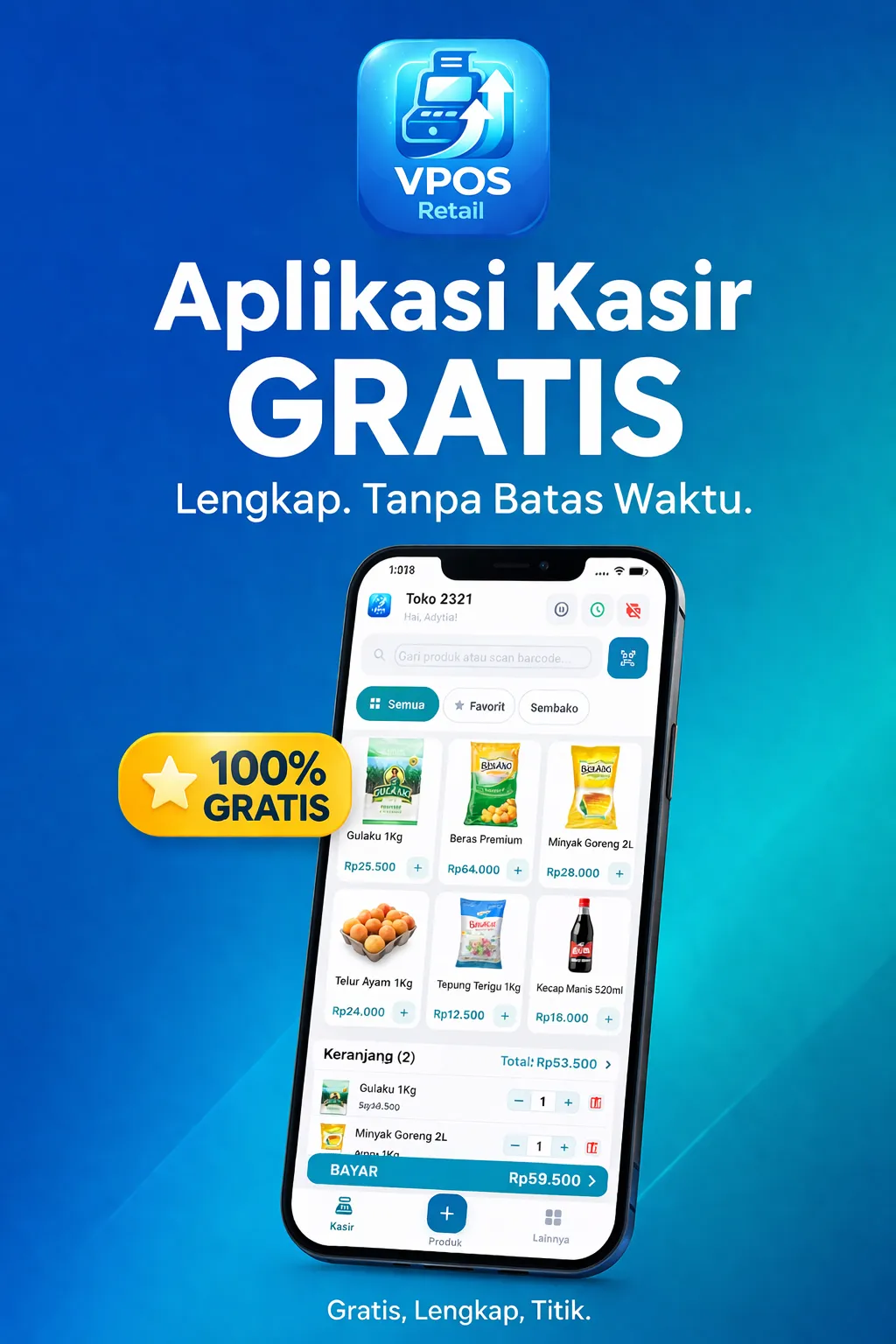 Tampilan VPOS Retail